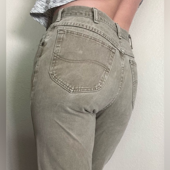 Vintage Lee Jeans Size 35X35 (Fit like a modern 30) Tan - Picture 13 of 15